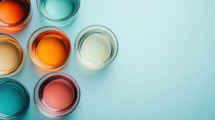 A collection of brightly colored drinks displayed in glass containers, representing a feast of flavors and aesthetic appeal suitable for any gathering.