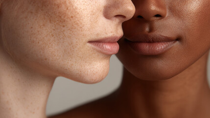 Obraz premium Diverse women with healthy skin showing natural beauty