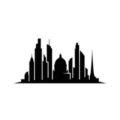Obraz premium City Skyline Silhouette.
