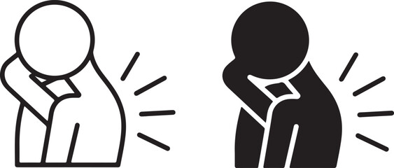 Pregnancy complications icons in trendy flat style