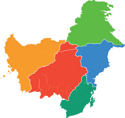 Obraz premium indonesia, asia, kalimantan, travel, indonesian, tourism, illustration, background, borneo, island, traditional, landscape, design, art, nature, architecture, vector, tropical, city, graphic, culture,