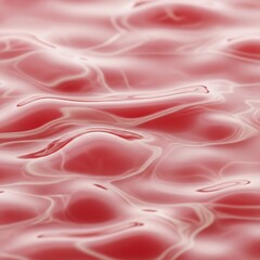 Fototapeta premium Dynamic crimson liquid waves creating an abstract organic texture, perfect for futuristic backgrounds, medical concepts, or sophisticated graphic design visuals