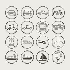 Fototapeta premium Set of Transportation Icons 1.