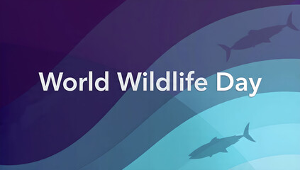 Naklejka premium World Wildlife Day Illustration with Fish