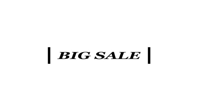 Big Sale Discount Offer Announcement Signage. Suitable for end screen of video.4K video looping system animation...
