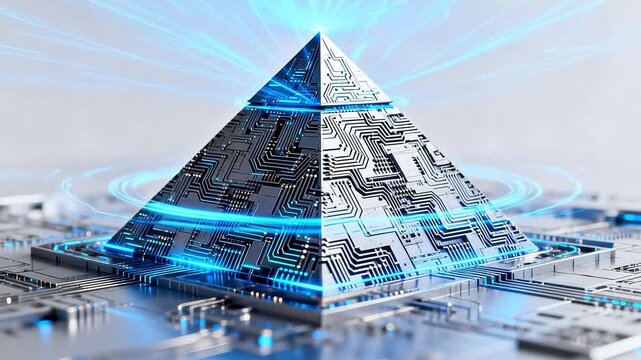 Pyramid with circuit board design