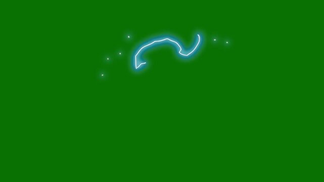 2D cartoon electricity FX overlay on green screen with hand-drawn sparks, blue thunder pulses, and flashing comic energy bursts. Perfect for anime action sequences, VFX, and power transitions