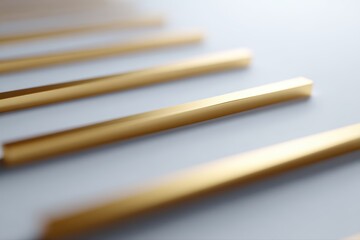 Fototapeta premium business growth concept, gold ladder made of bars