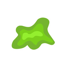 Obraz premium Green cartoon slime. Goo blob splashes, sticky dripping mucus 