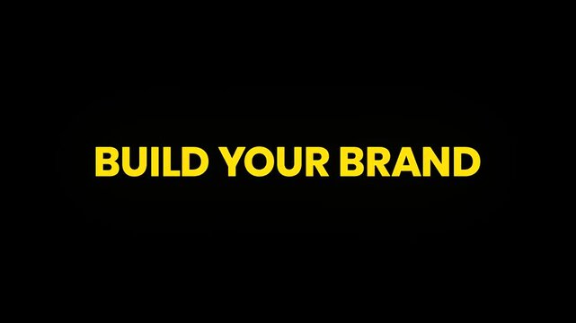 Build Your Brand Cinematic Text Morphing Animation 4K &ndash; Business Marketing and Personal Branding Promo