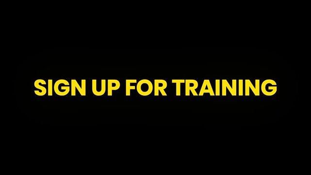 Sign Up For Training Cinematic Text Morphing Animation 4K &ndash; Professional Development and Skill Training Promo