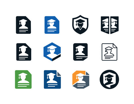 Job Hunting Icons. Job hunting for recent graduates and entry-level positions. Icon set. Set Logo of job hunting for recent graduates and entry-level