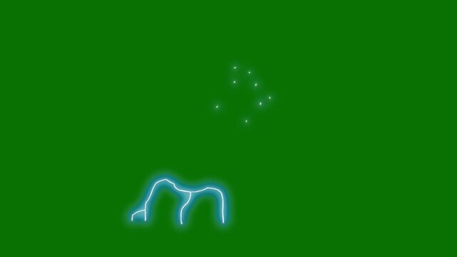 Electricity animation FX on green screen with glowing bolts, cartoon thunder flashes, and manga-style spark overlays in a seamless loop. Ideal for action scenes, music videos, and game trailers