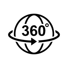 360 Degree View Icons, Rotation and Spin Symbols © Настя Прокопчук