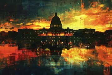 Fototapeta premium Independence Day, DC Style!