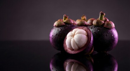 Red onions on a dark background