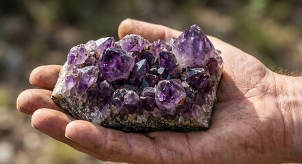purple flower in a hand