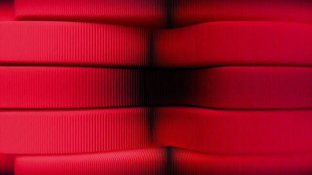 abstract background of animated red gradient 3d cards, 4k seamless loop