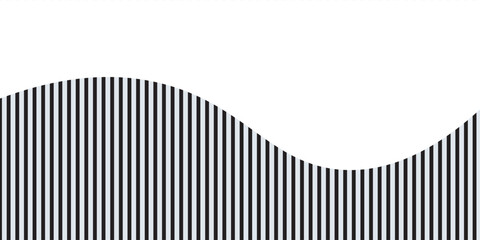 Abstract art geometric background with vertical lines. Optical illusion with waves and transition.