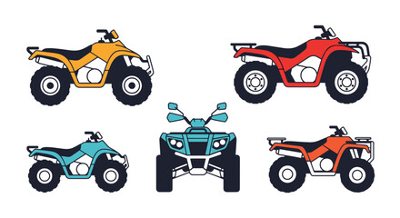 ATV Line art vector minimal elegant color illustration © Rony