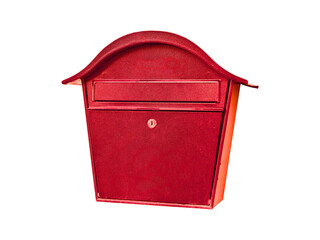 Bright Red Mailbox Symbolizing Communication and Secure Delivery