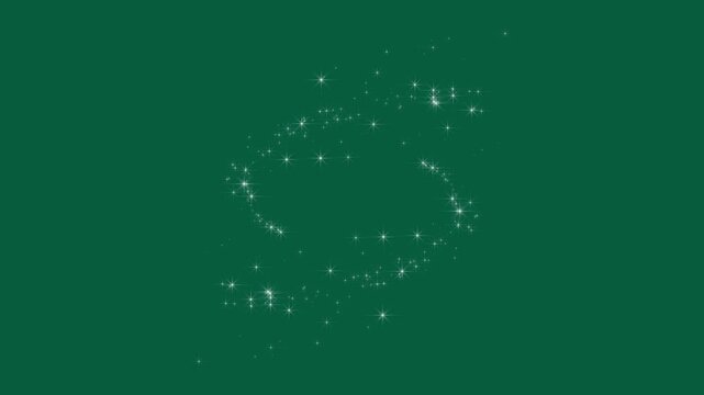 4k glitter star sparkle blast with shining magic dust trail, shining star trail, magic pixie dust sparkle line, twinkling fairy particles, bright festive overlay on green screen background. 4k loop