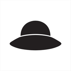 rain hat vector silhouette line art logo design collection