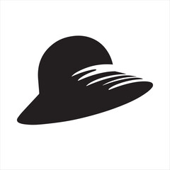 rain hat vector silhouette line art logo design collection