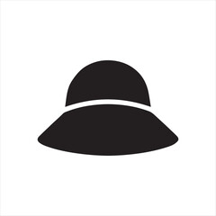 rain hat vector silhouette line art logo design collection