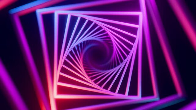 abstract colorful background, psychedelic twisted rectangles, 4k seamless loop