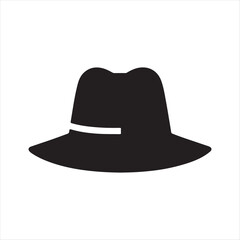 rain hat vector silhouette line art logo design collection