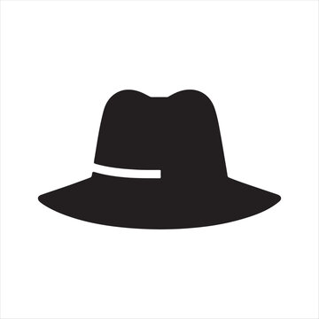 rain hat vector silhouette line art logo design collection