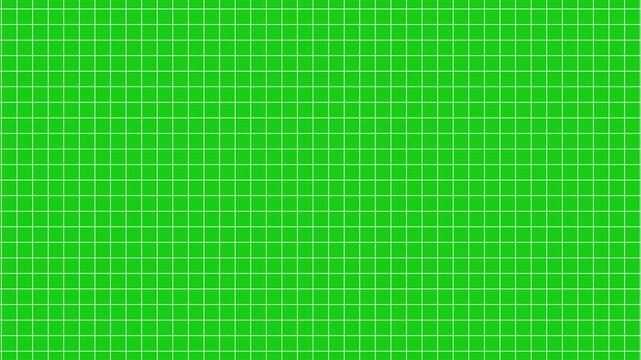 White animated grid with green screen background 4k seamless loop