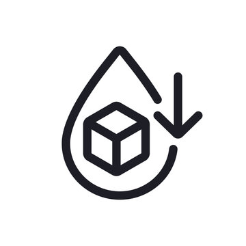 hypoglycemia icon, low blood sugar line pictogram