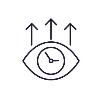 increase watch time line icon on white