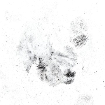 Fingerprint smudges on white surface, abstract texture, fingerprint pattern, forensic evidence