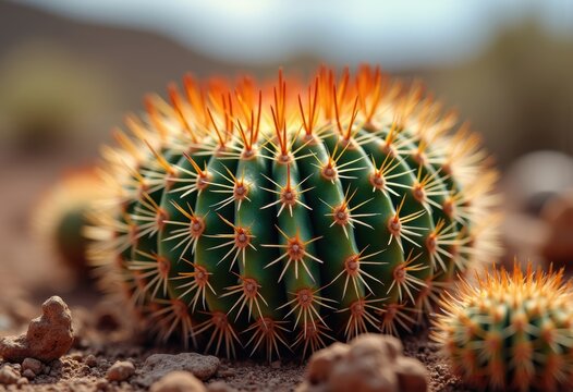 Incredible Xerophyte Adaptations Detailed Cactus and Succulent Close-Up