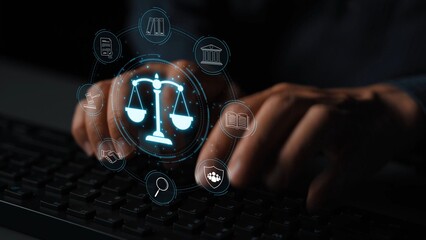 Justice system ensures legal governance and fairness. Justice system protects rights, system...