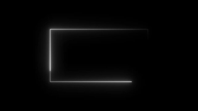 A rectangular frame made moving neon lights.4k video