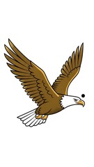 Fototapeta premium Majestic eagle in flight soaring through the sky with wings outstretched freely