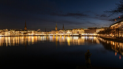 Fototapeta premium Christmas in the City of Hamburg Germany