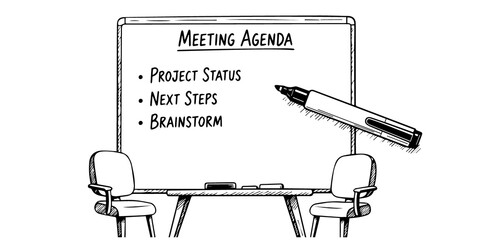 hand drawn illustration of a business plan