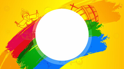 Fototapeta premium Vibrant rainbow gradient with a central white circular space