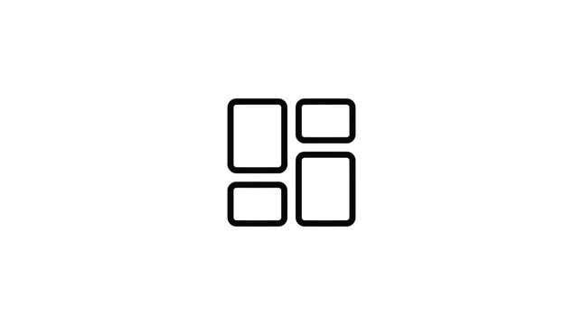 Simple black and white grid icon with four squares.