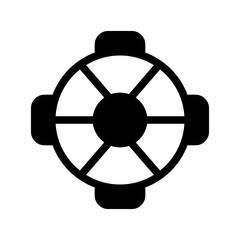 Obraz premium Lifebuoy icon vector illustration from Coast Guard set