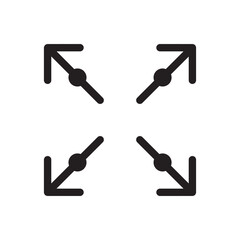 Full screen expand icon maximize digital display UI graphic modern web app technology symbol button immersive viewing