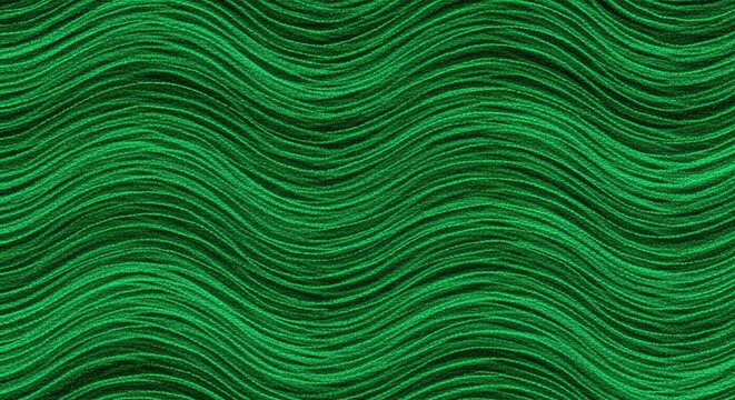 Textured Emerald Green Wavy Lines Abstract Background