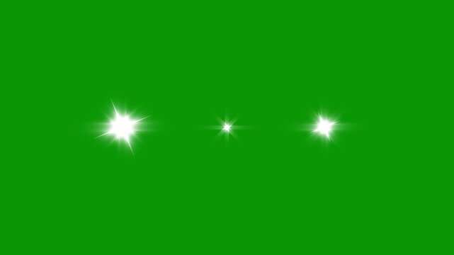 twinkling stars animation, Starry night, white cartoon blinking stars, flat vector doodle sparkle, glitter burst effect, Magic sparkles, 2D shining twinkle effect on green screen background. 4k video
