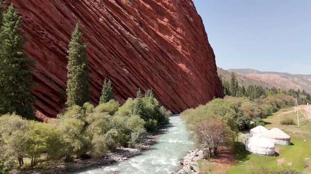 Djeti Oguz Red Rocks and Valley Landscape