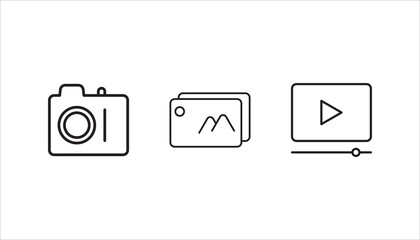 media set icon, on white background eps 10.